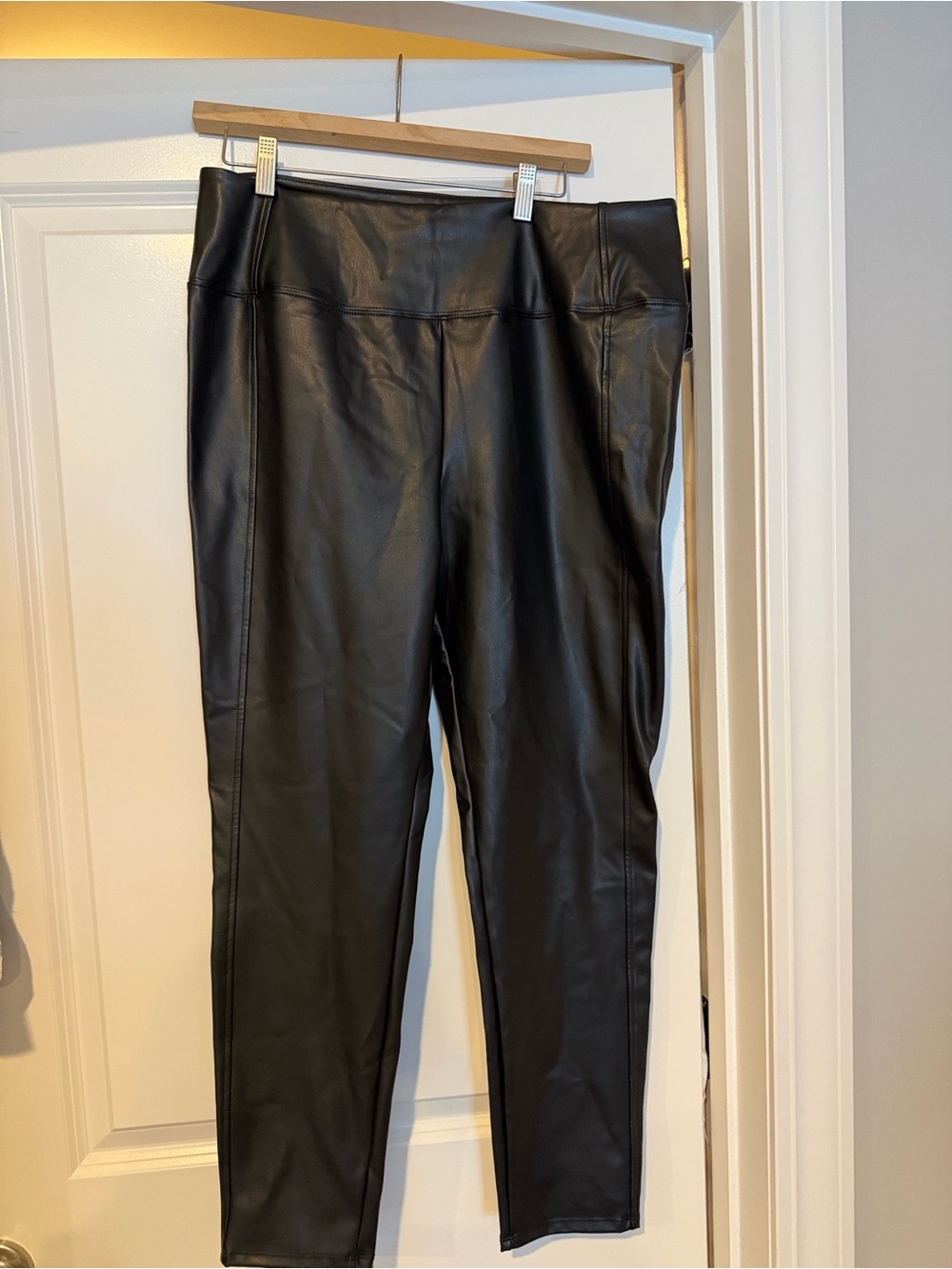 Michael Stars Vegan Leather Black Leggings - Picture 6 of 6